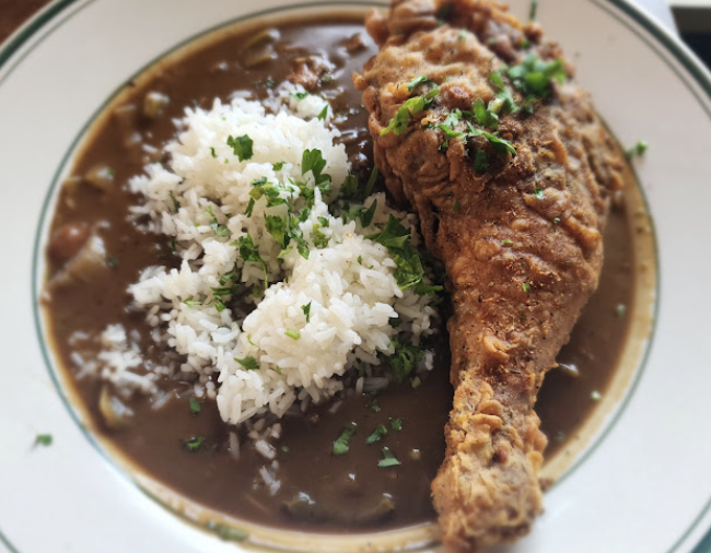 Chez Lafayette Creole Brasserie signature dishes Fried Chicken
Shrimp Po Boy
Fried Catfish